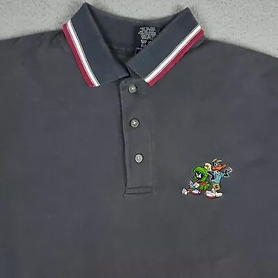 Vintage 90s Warner Brothers Daffy Duck Marvin Martian Polo Shirt Size Large • $12.48