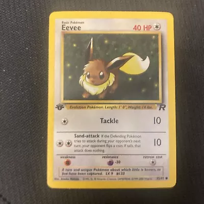 Pokemon Card Eevee Team Rocket 1st Edition Common 55/82 Near Mint Condition • £8.99