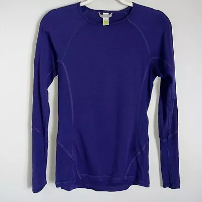 Smartwool Women's Long Sleeve Base Layer Top-Merino Wool-Purple-Small • $39.73