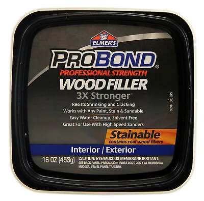 Elmer's P9891 Paintable Stainable Wood Filler 1 Pt Tub • $21.04