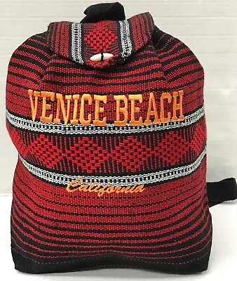 Authentic RASTA Bag Beach Hippie Baja Backpack Made In Mexico Venice Beach • $19.99