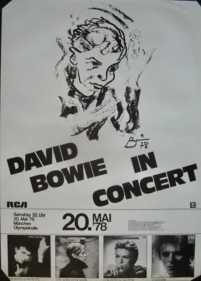 $450 • Buy DAVID BOWIE 1978 German A1 Concert Poster RARE
