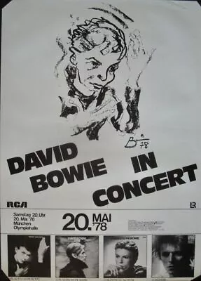 $450 • Buy DAVID BOWIE 1978 German A1 Concert Poster RARE