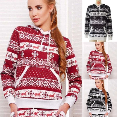 $28.73 • Buy  Christmas Hooded Long Sleeve Sweater Women Top