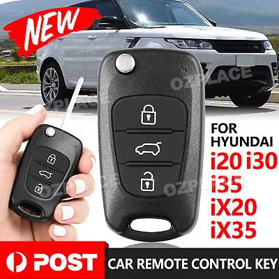 Key Remote Shell Case For Hyundai I20 I30 I35 IX20 IX35 Elantra 3 Button Flip • $6.85