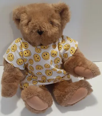 The Vermont Teddy Bear Company Brown Jointed 16” Plush Bear USA  Hospital Gown • $18.99