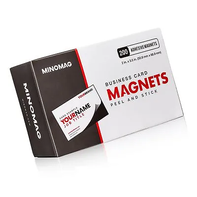 $58.99 • Buy Minomag Business Card Magnets | Peel And Stick Adhesive Magnetic Backings (Bo...