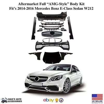 Aftermarket  AMG Style  Body Kit For 14-16 Mercedes Benz E-Class W212 Bumper E63 • $3399