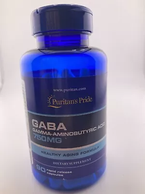 GABA - Aminobutyric Acid 750 MG- 90 Rapid Release Capsules 02.2026 • $11.90