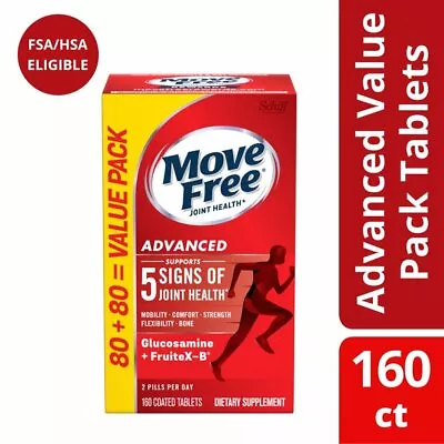 Move Free Advanced Glucosamine & Chondroitin Tablets (160 Count Box) • $56.43