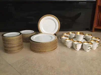 Vintage Mikasa  HARROW  Bone China W/Gold Encrusted Bands Collection • $400