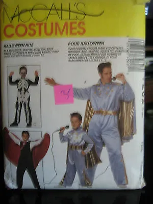 McCall's 7282 Men's Elvis Crusader Skeleton & Vampire Costume Pattern-Size Sm • $20.28