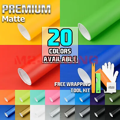20 Colors Premium Matte Vinyl Wrap Sticker Decal Sheet Bubble Free Air Release • $4.99