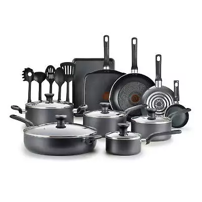 T-fal Easy Care 20 Piece Non-Stick Pots And Pans Cookware Set Grey • $71.10