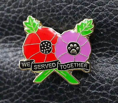 £5.75 • Buy We Served Together Animals At War Enamel Pin Badge 2022 Purple Poppy
