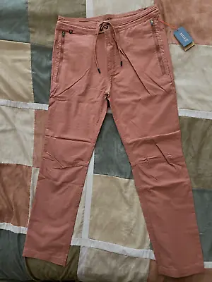 Roark Layover 2.0 Russet Performance Stretch Travel Drawstring Pants 34 Mens NEW • $49.94