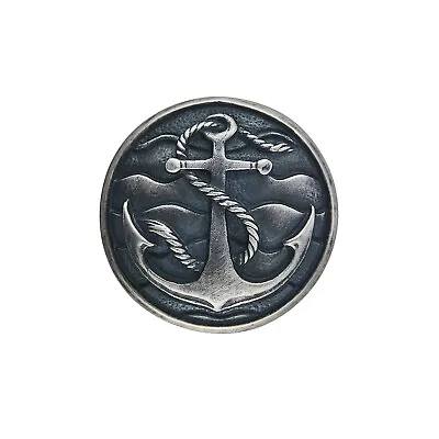 6 Pcs New Handmade Nautical Marine Navy Silver 925 Anchor Buttons 25 Mm (1 Inch) • $288