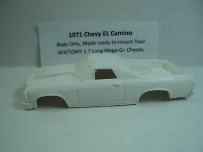 HO Slot Car Body 1971 Chevy El-Camino White AFX TOMY Mega-G+ 1.7 Body • $7.99