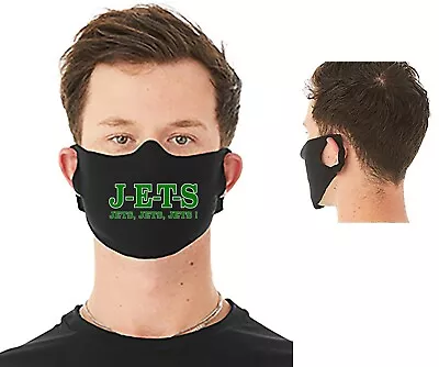 New York Jets J-E-T-S Washable Cotton  Face Mask  USA Made QUICK SHIPPING • $9.99