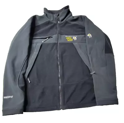 Mountain Hardwear Vintage Black Fleece Gortex Zip Jacket Mens Medium M • $38.69
