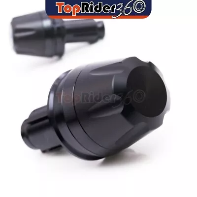 BLACK CNC Bar End Sliders MOIRE For Yamaha YZF R6  06-16 15 14 13 12 • $29.94