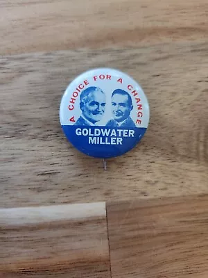 Goldwater Miller Reproduction 1972 BUTTON Pin Vintage Presidential Campaign • $9.95