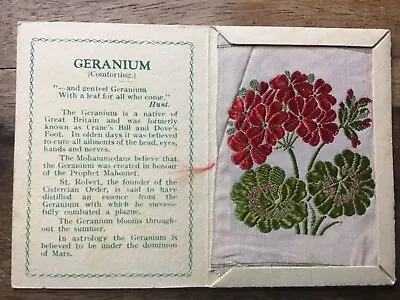 Kensitas Silk Flowers-GERANIUM-1930s-1st Series-#18-Medium-Folder • £1.75