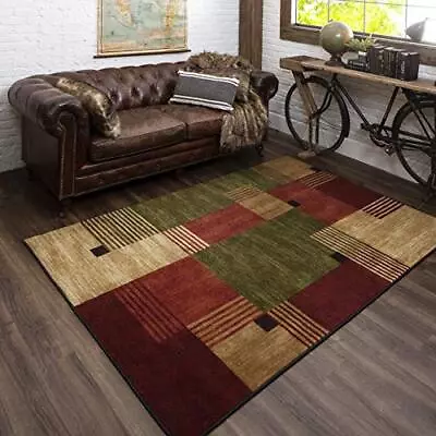 Alliance Modern Geometric 5' X 8' Area Rug - Red - Perfect For Living Room D... • $135.21