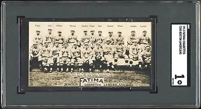 1913 T200 Fatima Boston Americans SGC 1 Red Sox HOF Tris Speaker Smokey Joe Wood • $4.25