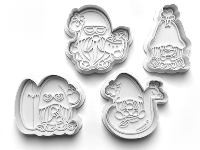 $4.99 • Buy Cute Gnome Cookie Cutters - Gingerbread And Embosser Fondant Cutout