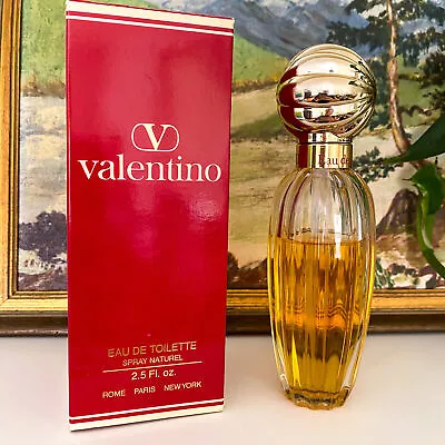 Low Fill - Vtg V VALENTINO 2.5 Oz / 75 Ml Eau De Toilette EdT Spray Perfume 1985 • £133.06