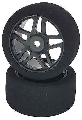 NHX RC 1/10 Alpha SH35 Pre-Glued Rear Foam Tires/Wheels 30mm (2) Black • $11.95