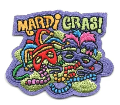 $3.99 • Buy MARDI GRAS Iron On Patch Holiday Celebration New Orleans Louisiana