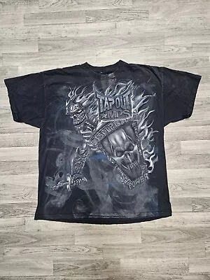 Tapout MPS Skull King Warrior T-Shirt 2XL Y2K MMA UFC Black Discipline Power • $85