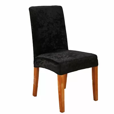 1/2/4/6pcs Crushed Velvet Dining Chair Covers Stretch Protective Slipcover Home • £8.89