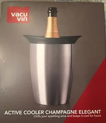 $19.99 • Buy Vacu Vin Rapid Ice Champagne Cooler - Stainless Steel