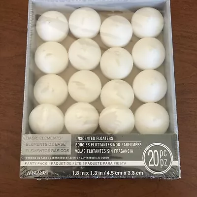 Wedding White Floating Candles. 20 Ct Box New! Unscented • $9.95