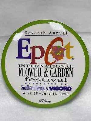 Disney Pin Pinback Button Epcot 2000 International Flower Garden Festival • $5.50