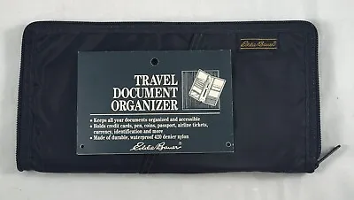 Eddie Bauer Travel Document Organizer 420 Denier Black Waterproof Nylon NWOT  • $12.99