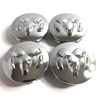 Dodge Ram 1500 Head Chrome Wheel Center Caps 2.5  52110398AA 2010-2018 OEM (x4) • $34.99