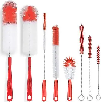£11.49 • Buy 8-Pack Red Bottle Brush Cleaner Set - Long Large Cleaing Brush ALINK