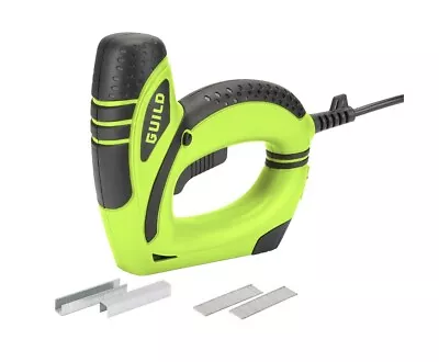 Guild Lightweight Nail & Staple Gun Corded 45W PCT16G With Nails & Staples Green • £22.99