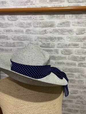 FAT FACE Summer  Hat  Woven Paper Hat  (like Straw Hat) Wide Brim OS  S178 • £9.99