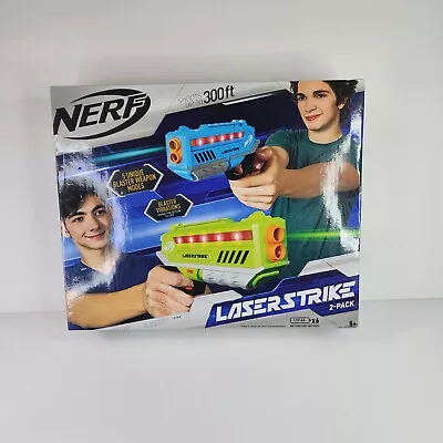 NERF 2 Player Laser Tag Set Laser Strike 2-Pack 300 Ft. Range • £11.39