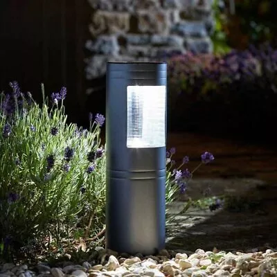 Solar Powered Bollard Lights Large Outdoor Garden LED Lamp Posts 30 Lumens Decor • £23.99