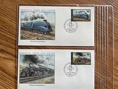 Steam Locomotive 12 First Day Covers Majuro Republic Of The Marshall Islands 55 • $80