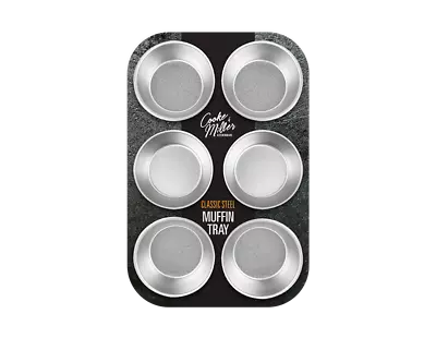 6 Deep Cup Non Stick Muffin Fairy Cake Baking Tray Tin Yorkshire Pudding Pies • £9.09