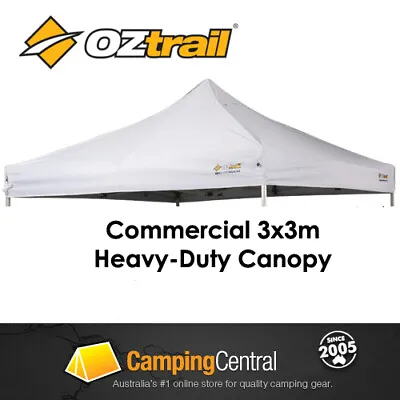 $159.95 • Buy Oztrail Commercial White 3 X 3m Canopy Roof Deluxe Gazebo Replacement Cover Top