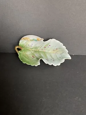 Vintage Hand-painted Porcelain “ucagco” Leaf Shaped Trinket Dish • $16