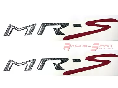 2 Piece Real 3d Glossy Carbon Fiber Midship Mr-s Jdm Body Emblem Mr2 Spyder Mrs • $76.37